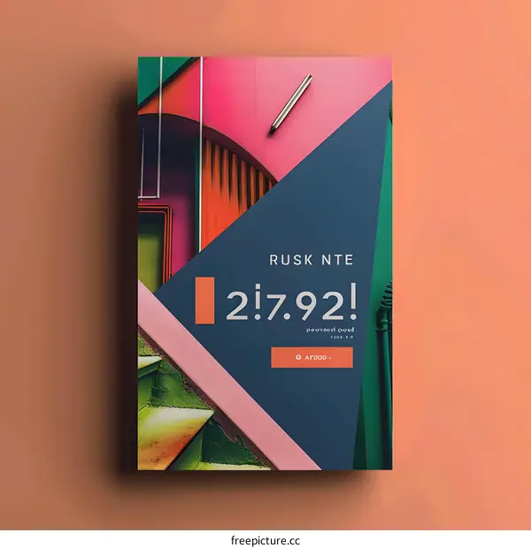 Abstract Colorful Geometric Poster Design