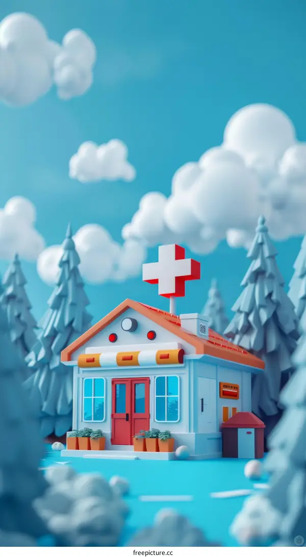 Small Clinic Amidst Summer Greenery