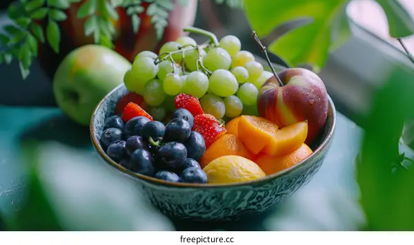 Colorful Fruit in a Bowl