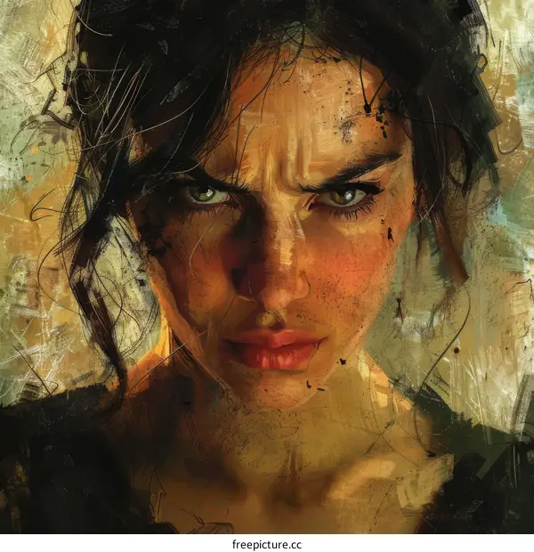 portrait of a woman with green eyes