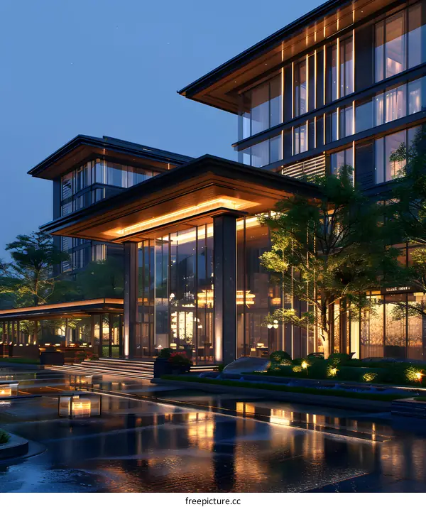 Luxury hotel night view