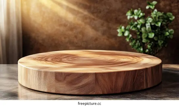 Wooden Round Cutting Board Display Product Showcase