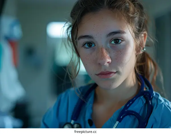 Portrait of a Confident Young Female Doctor or Nurse