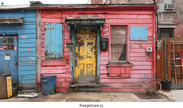 Old Colorful Abandoned Houses