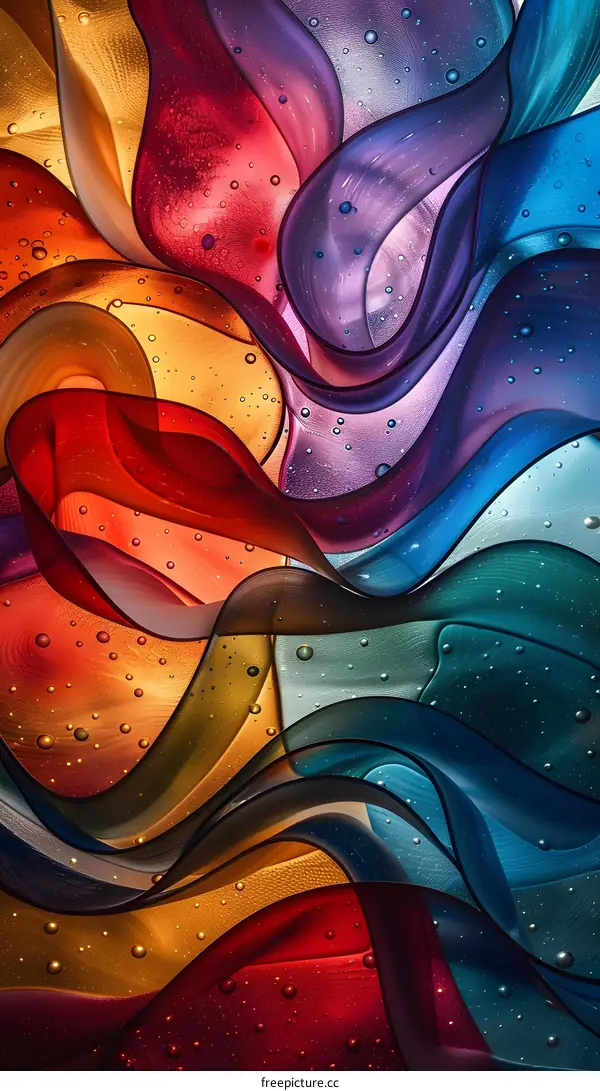 Abstract Colorful Fluid Art Background