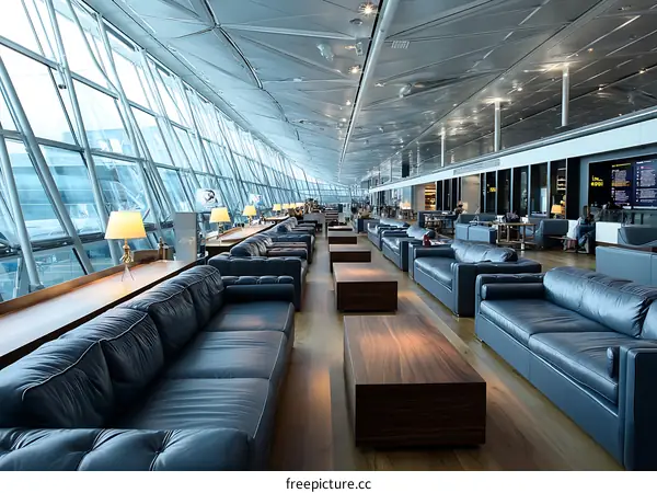 Modern Airport Lounge with Comfortable Seating