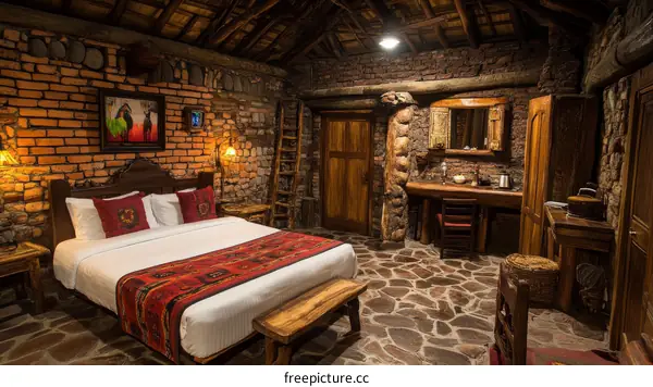 Rustic Lodge Bedroom Interior Design