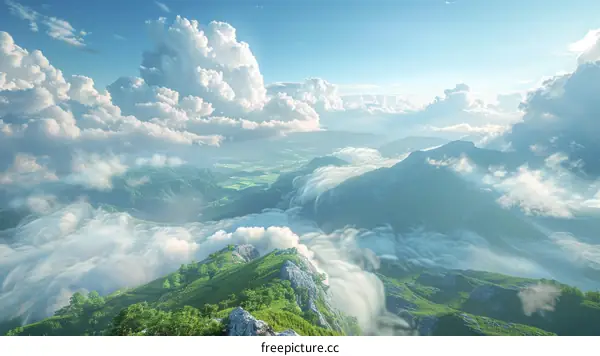 Majestic Mountain View Cloudscape
