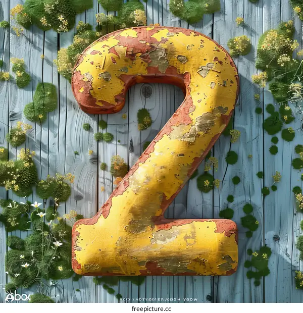 Rusty Number 2 with Greenery