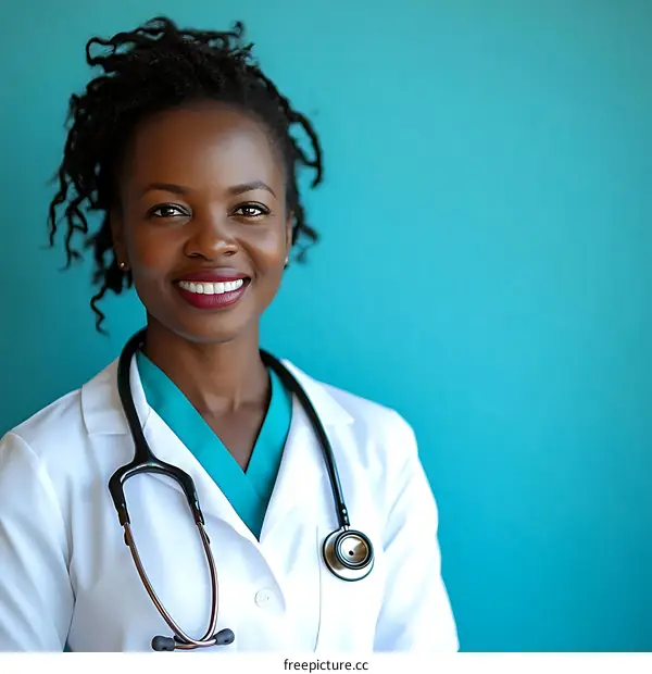 African Woman Doctor Portrait Medical Professional