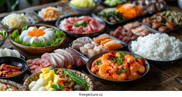 A table full of delicious Japanese food