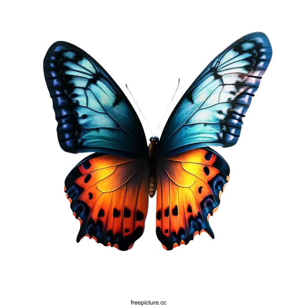 [Transparent Background PNG]Stunning Colorful Butterfly Illustration