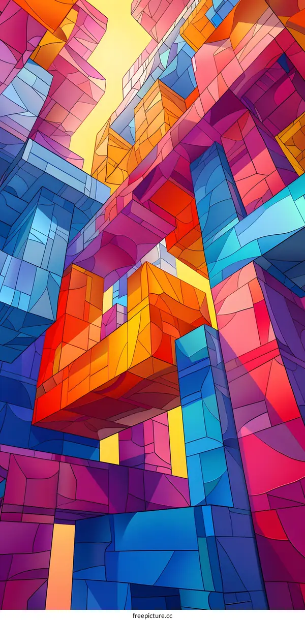 Abstract Stained Glass Architecture