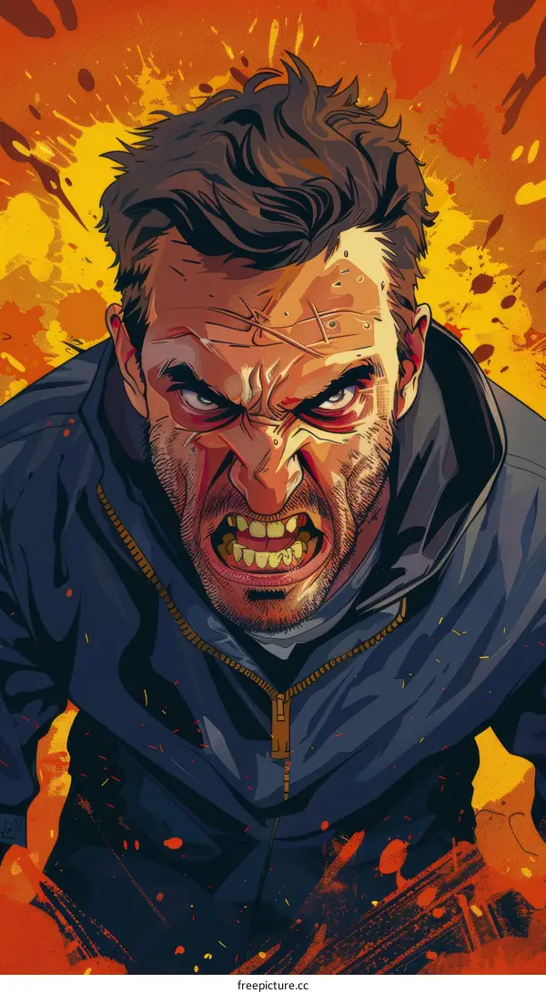 portrait of an angry man