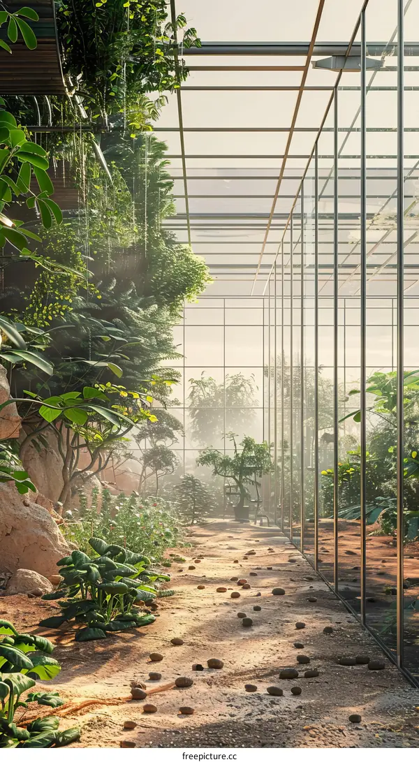 Futuristic Greenhouse Interior Design