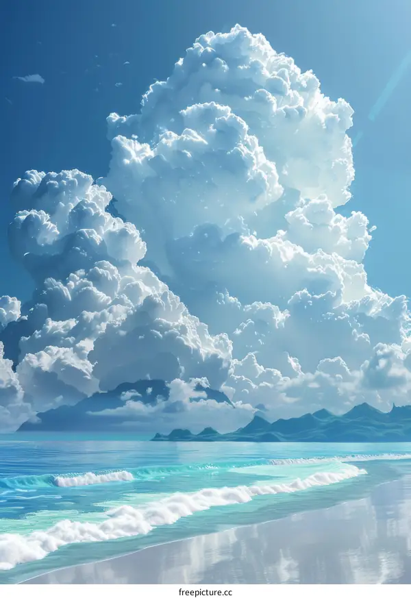 Stunning Coastal Cloudscape Illustration