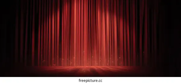 Red Theater Curtain Stage Background