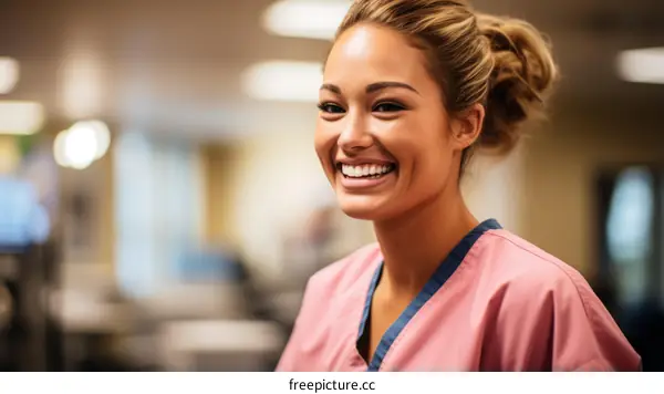 Portrait of a smiling young female nurse