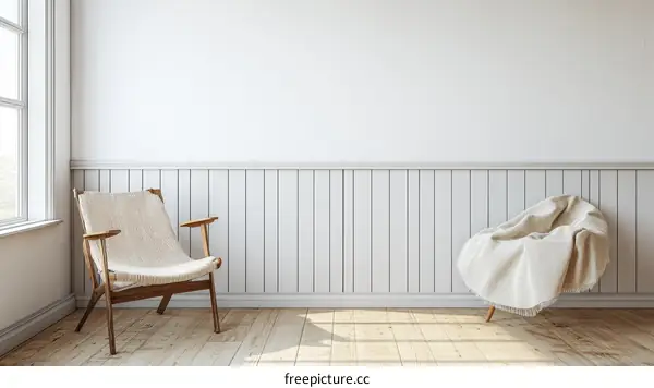 Modern Minimalist Interior Design with a Comfortable Chair