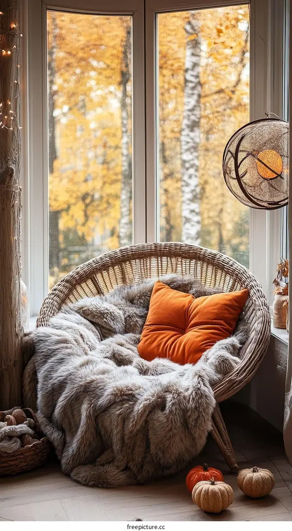 Autumn Cozy Corner by the Window