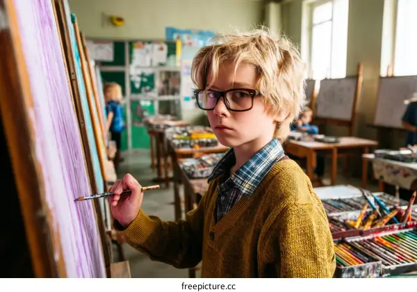 Art Class Painting Creative Young Students