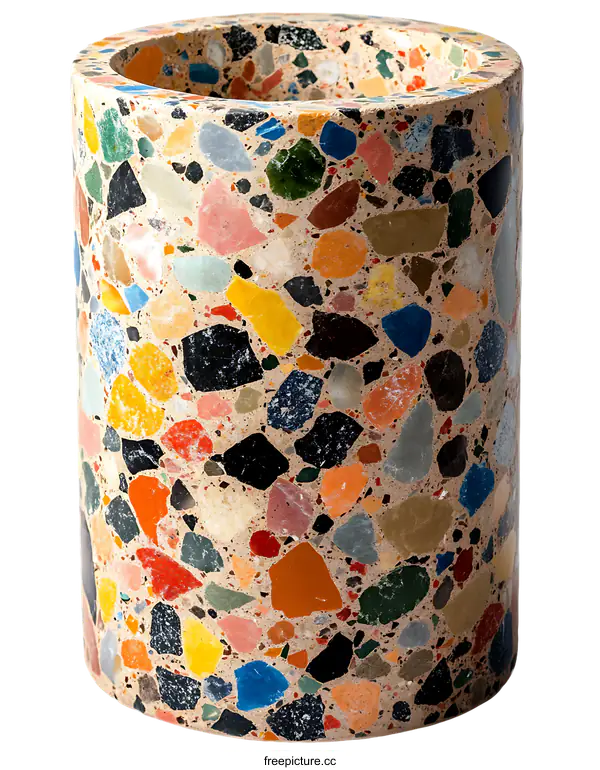 [Transparent Background PNG]Colorful Decorative Concrete Vase