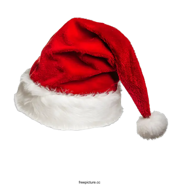 [Transparent Background PNG]Red Santa Hat on White Background