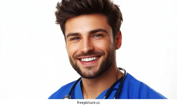 Smiling Caucasian Doctor Portrait