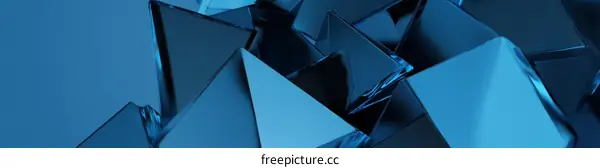 Abstract Geometric Shapes in Deep Blue