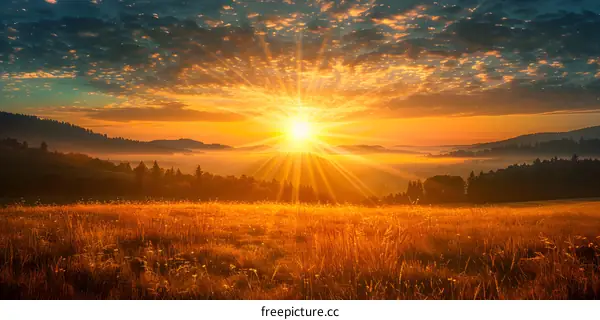 The sun shines through the clouds