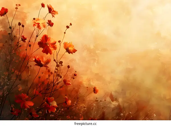 Hand-painted flowers