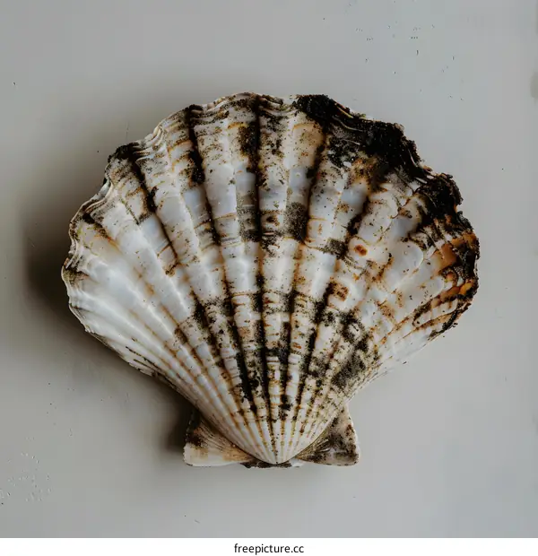 Seashell on White Background
