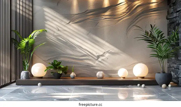 Modern Japanese Style Interior Design with Plants