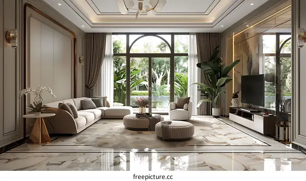 Modern minimalist living room design