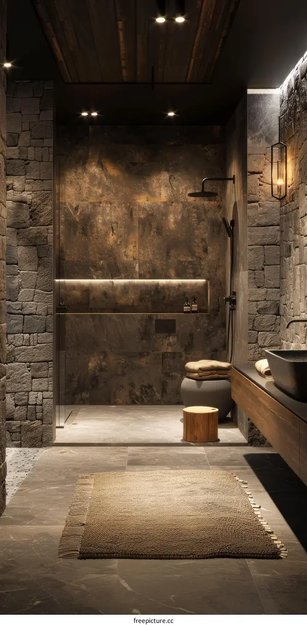 Modern Rustic Bathroom Interior Design