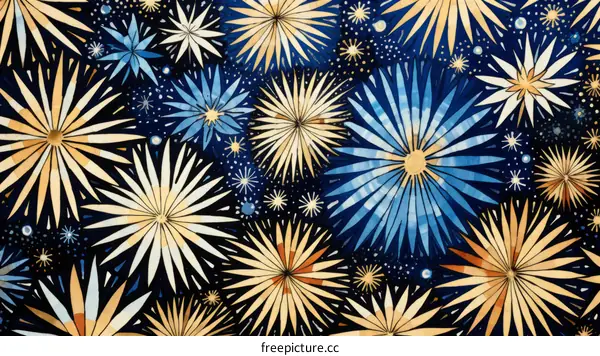 Night Sky Fireworks Celebration