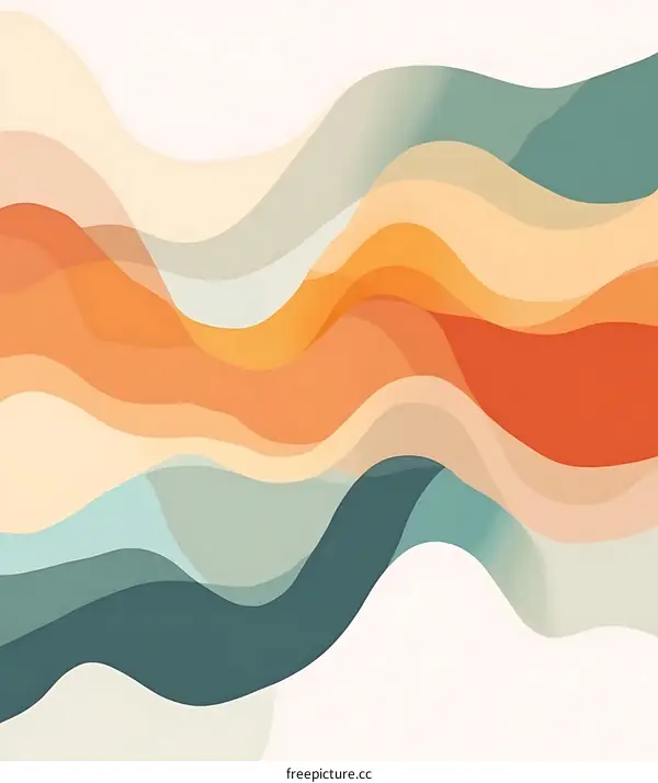 Abstract Colorful Wavy Background Design