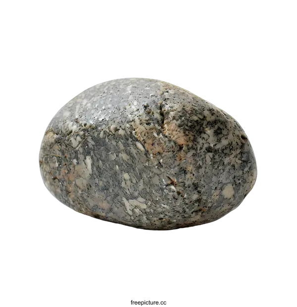 [Transparent Background PNG]Close Up of a Smooth River Rock