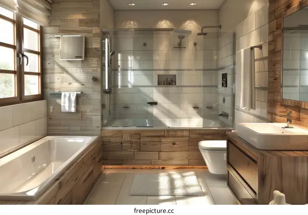 Rustic Modern Bathroom Interior Design