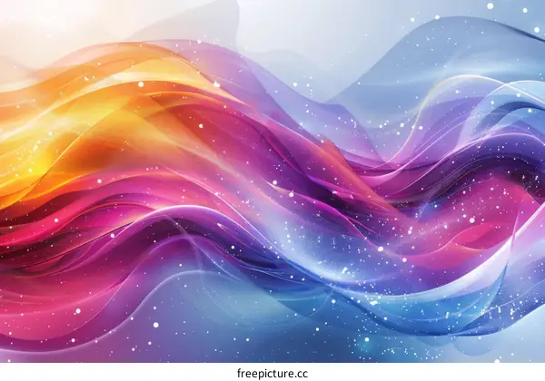 Abstract Colorful Wave Design