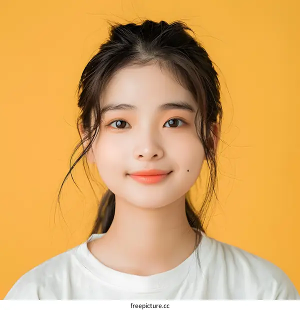 Young Asian Woman Smiling at the Camera