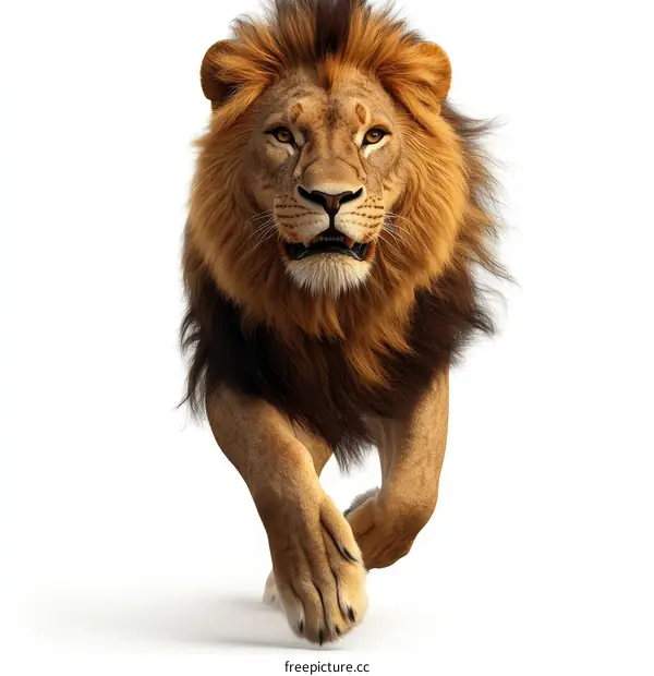 Majestic Lion in Action