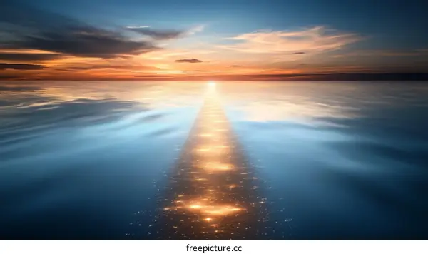 Sunrise Pathway Across the Water