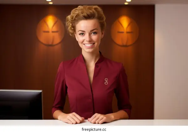 portrait of a hotel receptionist