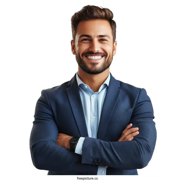[Transparent Background PNG]Confident Business Professional Portrait