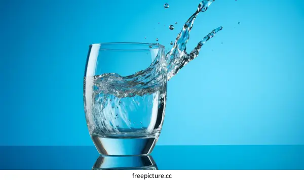 Water Splashing Out of Glass