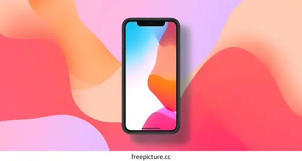 Modern Smartphone with Abstract Background