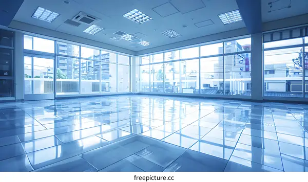 Empty Commercial Space with Large Windows