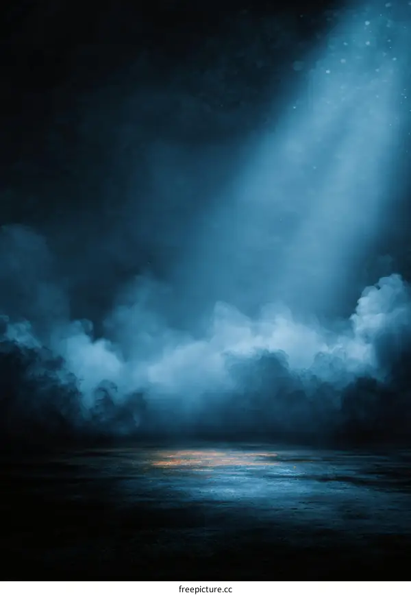 Mysterious Night Scene with Dramatic Lighting