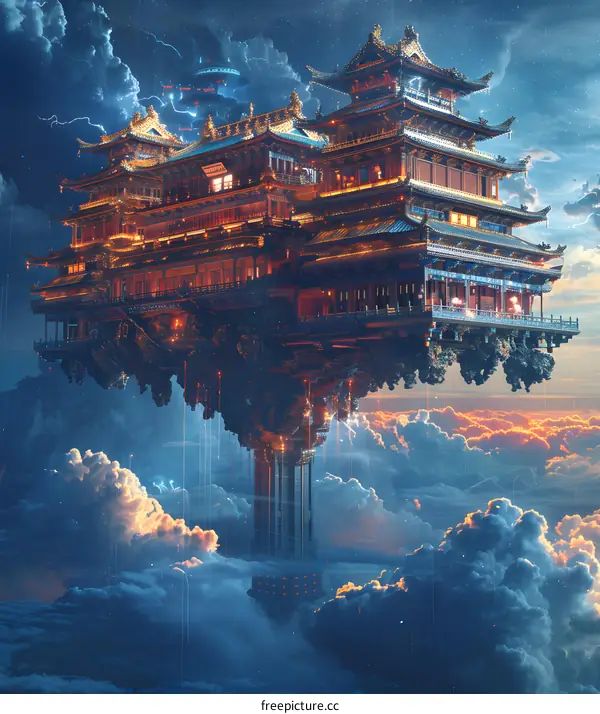 Floating Temple in the Clouds